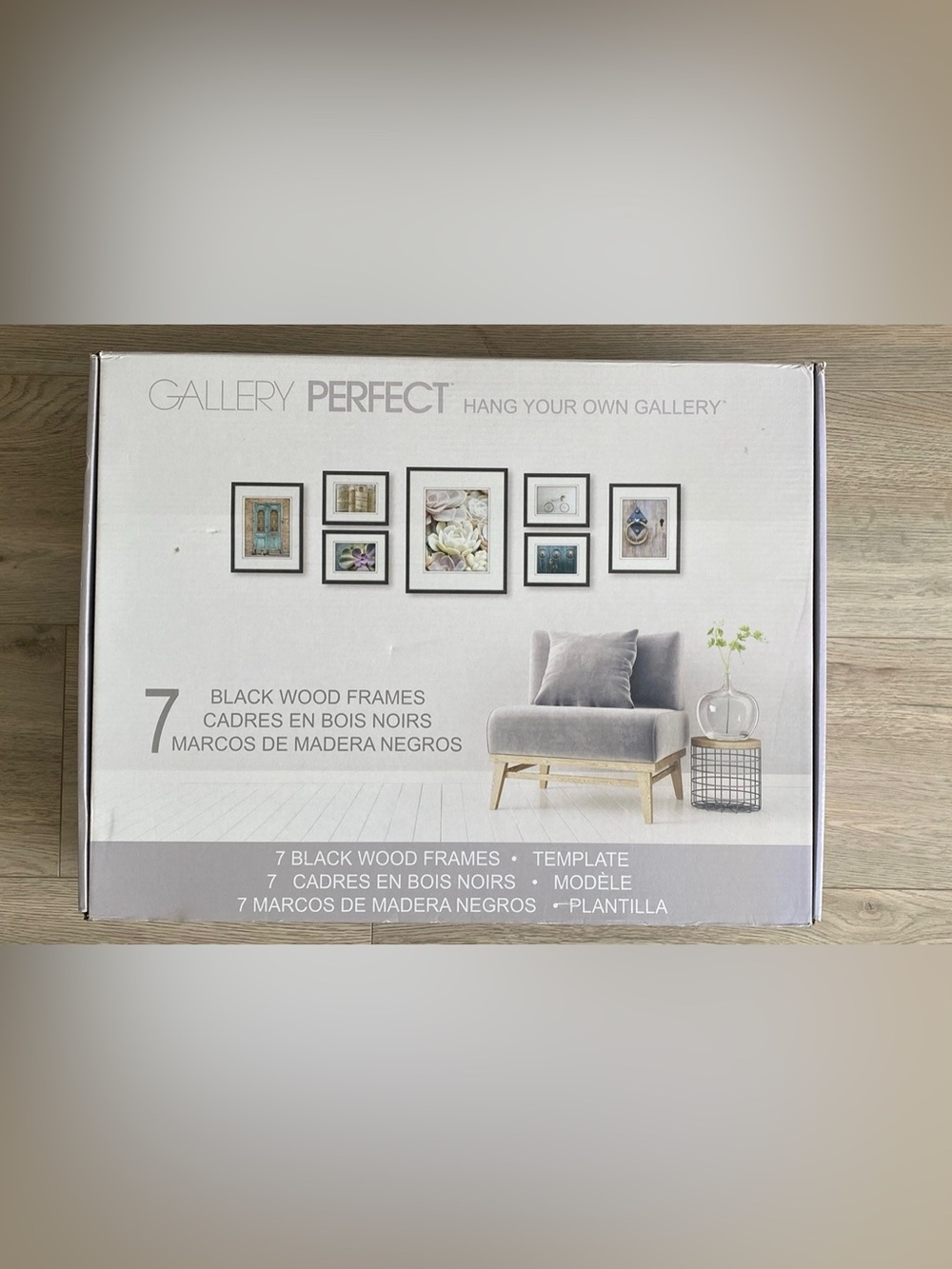 7-Piece Black Wood Frame Set BNIB
